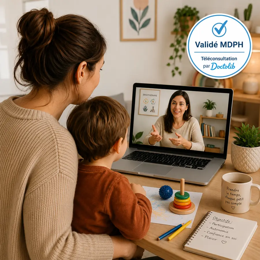 Bilan en ergothérapie en téléconsultation Doctolib pour enfant, Ergothérapeute Limoges
